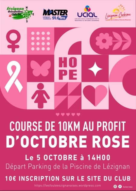 course octobre rose Lézignan